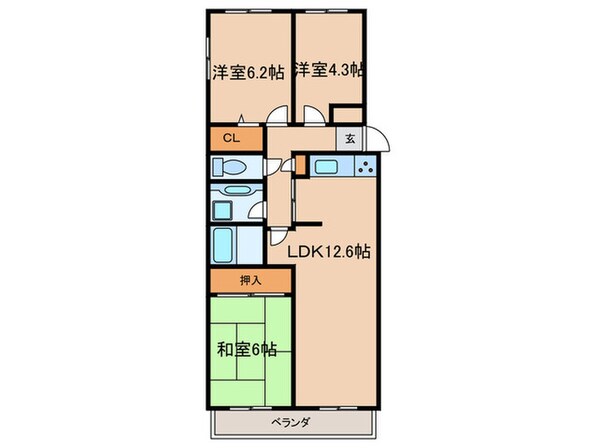 パークノヴァ亀の井の物件間取画像